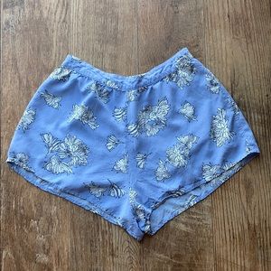 TOBI blue floral shorts